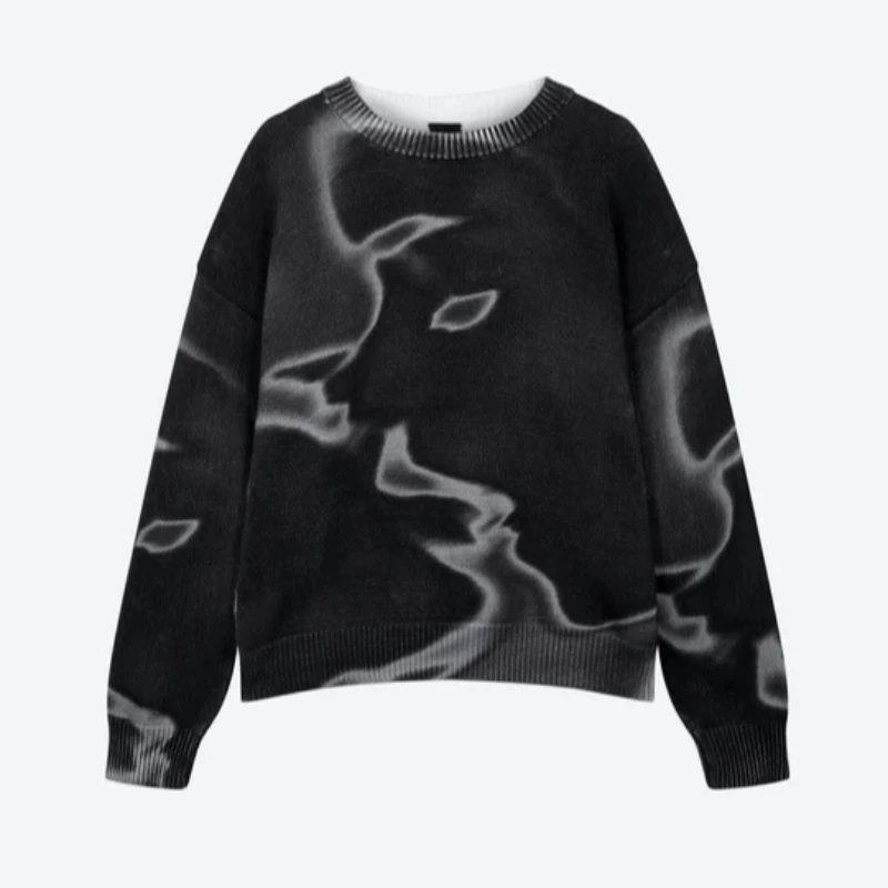 Свитер женский трикотажный в стиле Харадзюку свободный свитер с геометрическим