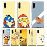 pokemon vulpix psyduck phone case for xiaomi mi 11 10 lite 10t 9 se 11t note 10 pro poco m3 f3 x3 m4 silicone case cover pikachu