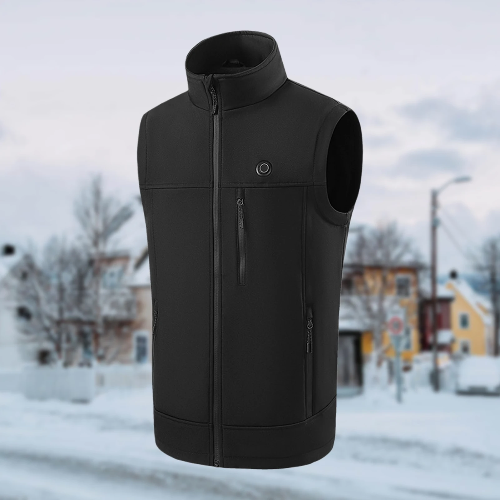 

Men Electric Heated Jackets Waterproof Interface Zipper Closure Winter Heated Vest Smart Heating Vest for Outdoor Sports Fishing