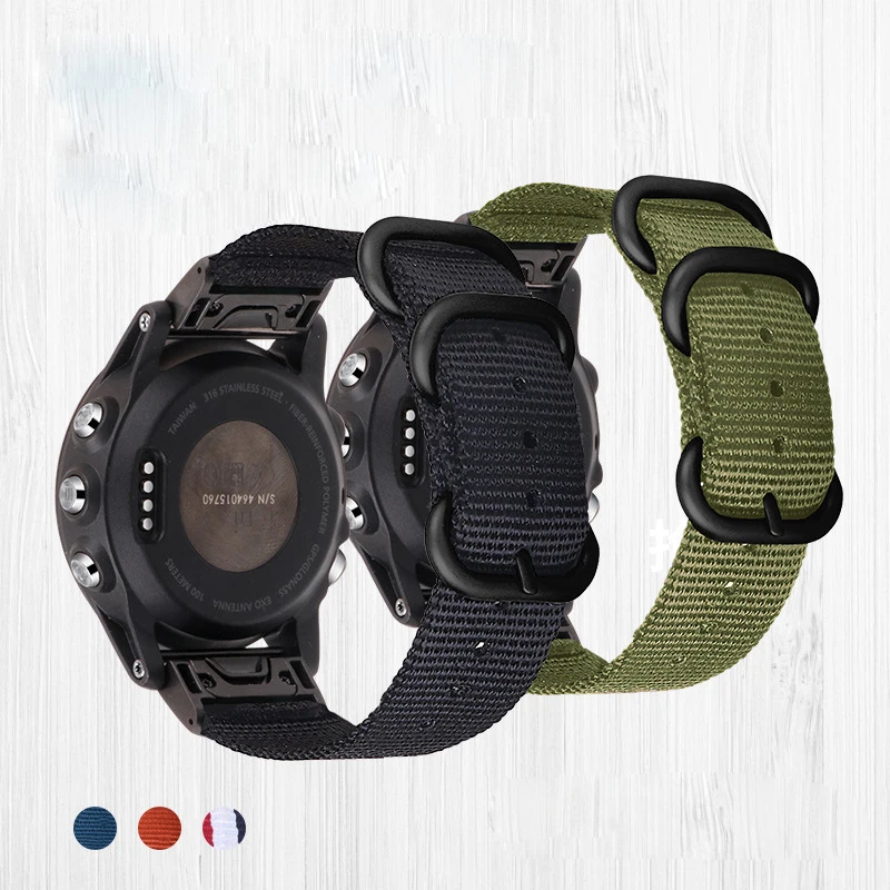 

For Garmin Fenix 7X 6X 5X 7 6 5 3 HR Smart Wrist Band Bracelet 22mm 26mm Nylon Watchband For Garmin Forerunner 965 955 945 Strap