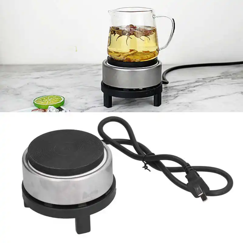 300W Mini Electric Stove Iron Hot Plate Tea Coffee Pot Warmer Heater for Home Office Dormitory Teapot Cup Warmer CN Plug 220V