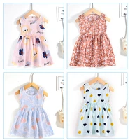 cartoon girls dresses children a line princess skirt dots style 2022 fashion summer dress casual style children skirt for 2 10y