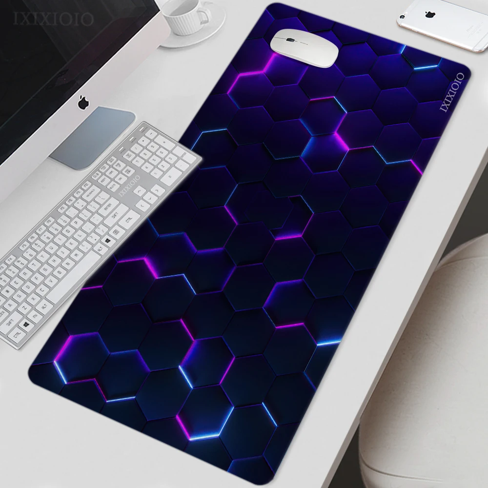 

Игровой коврик для мыши с геометрическим узором, большой коврик для мыши, размер XL, для офиса, на заказ, нескользящий Настольный