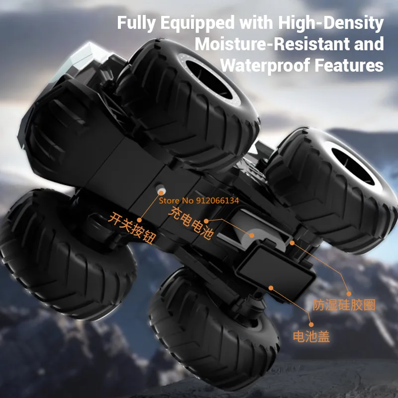 Фото 1:16 4WD All Terrain Off Road Водонепроницаемый грузовик с дистанционным управлением 2,4G Water Land 2To1 Amphibious Climb Высокоскоростной радиоуправляемый автомобиль Детский подарок №2
