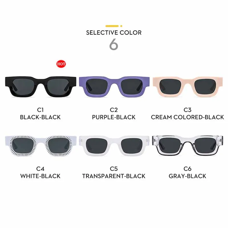 Square Fashion Pun Sunglasses For Men Trend Brand Designer Small Frame Hip Hop Sun Glasses Male Eyeglasses Gafas De Sol UV400 images - 6