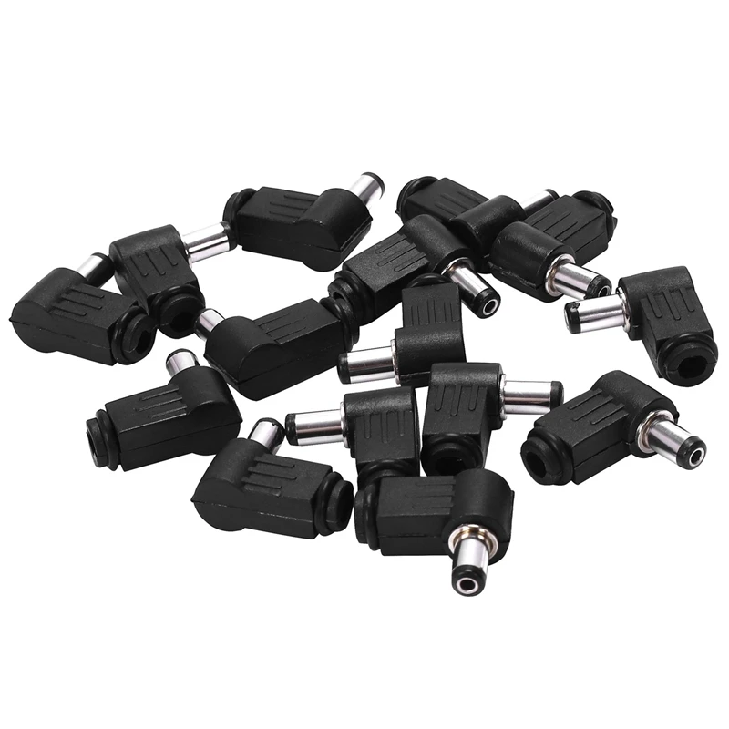 

30Pcs Right Angle 5.5Mmx2.1Mm Male Plug To DC Power Cable Connector