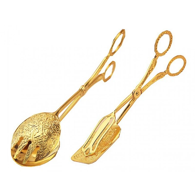 

Home Salad Cake Clip Multifunction Vintage Food Tong Bread Clamp Dessert Clip Barbecue Tools for Kitchen Utensils
