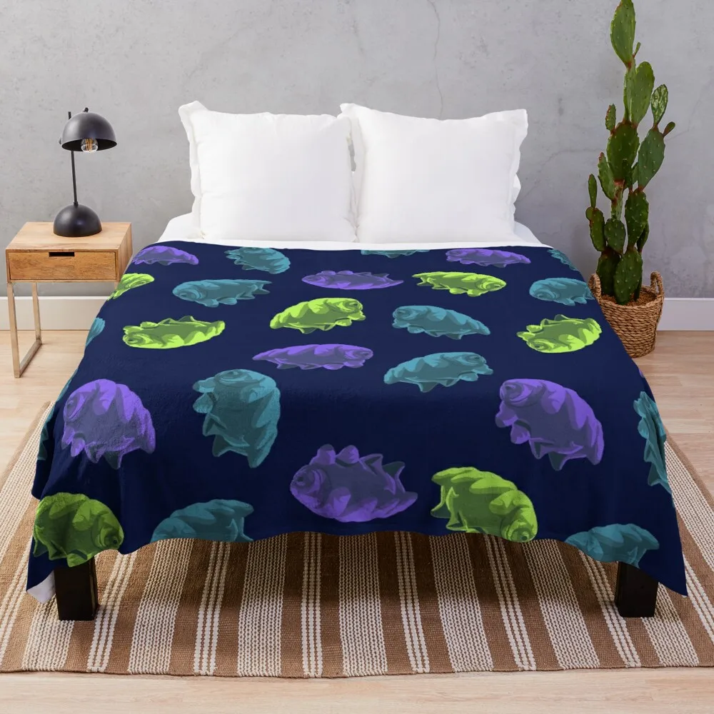 

Floating Tardigrades Throw Blanket Thermal Blankets For Travel
