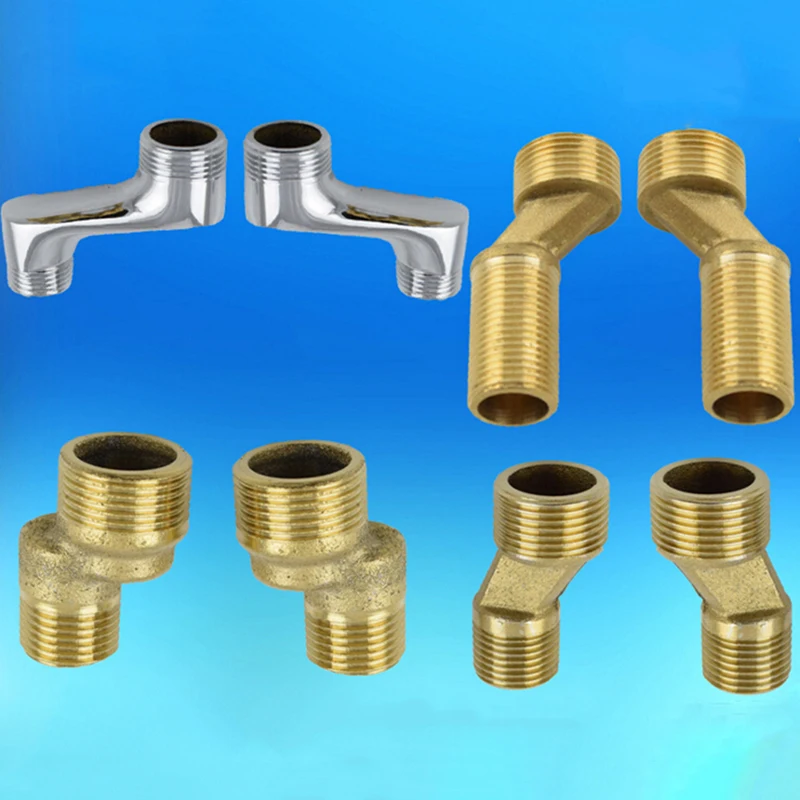 

Copper Bathroom Shower Bathtub Faucet Mixing Valve Faucet Distance Increased Eccentric Angled Change Curved Foot Bend Fitting