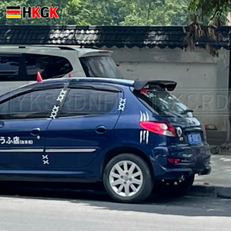 

Для Peugeot 206 207 спойлер 2008 2009 2010 2011 ABS пластиковая искусственная накладка на Багажник автомобильный Стайлинг