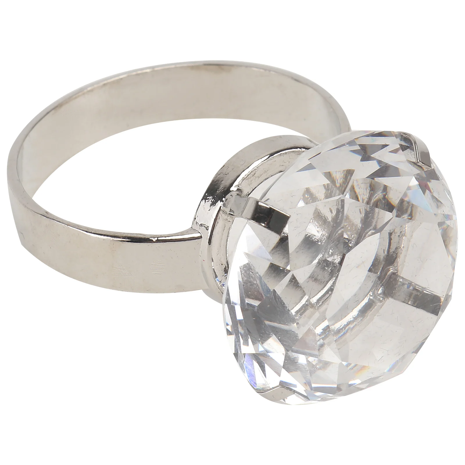 

Big Diamond Ring Wedding Layout Prop Valentine's Day Gift Lover Adornment Decorative Finger Decoration