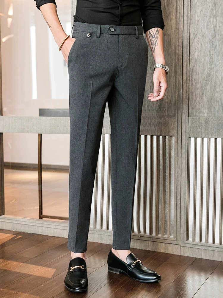 Новинка 2024 весенние повседневные брюки облегающие узкие корейские модные прямые