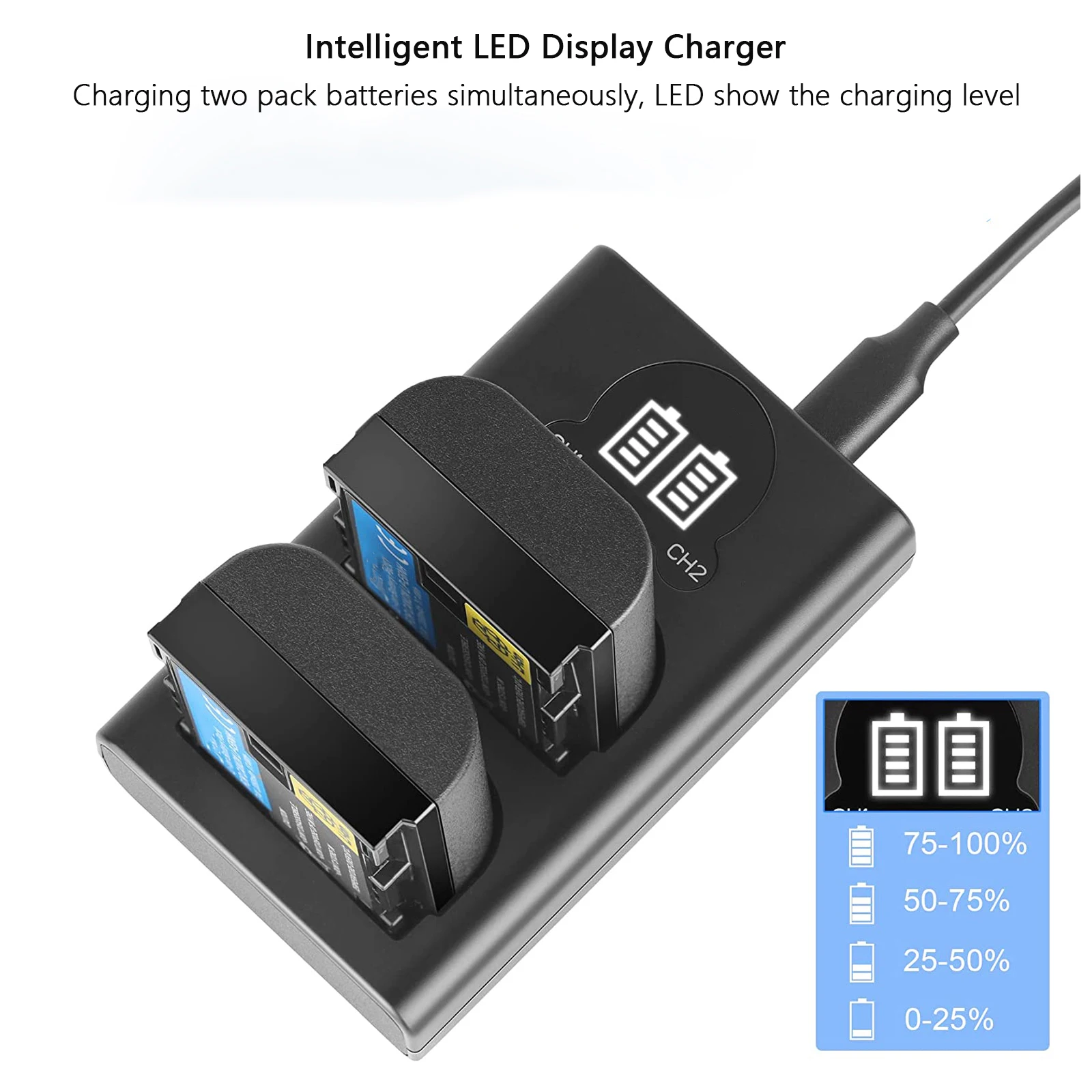 Аккумулятор Probty 2400 мАч LP-E6P LPE6P и светодиодное зарядное устройство для Canon EOS R5 Mark II