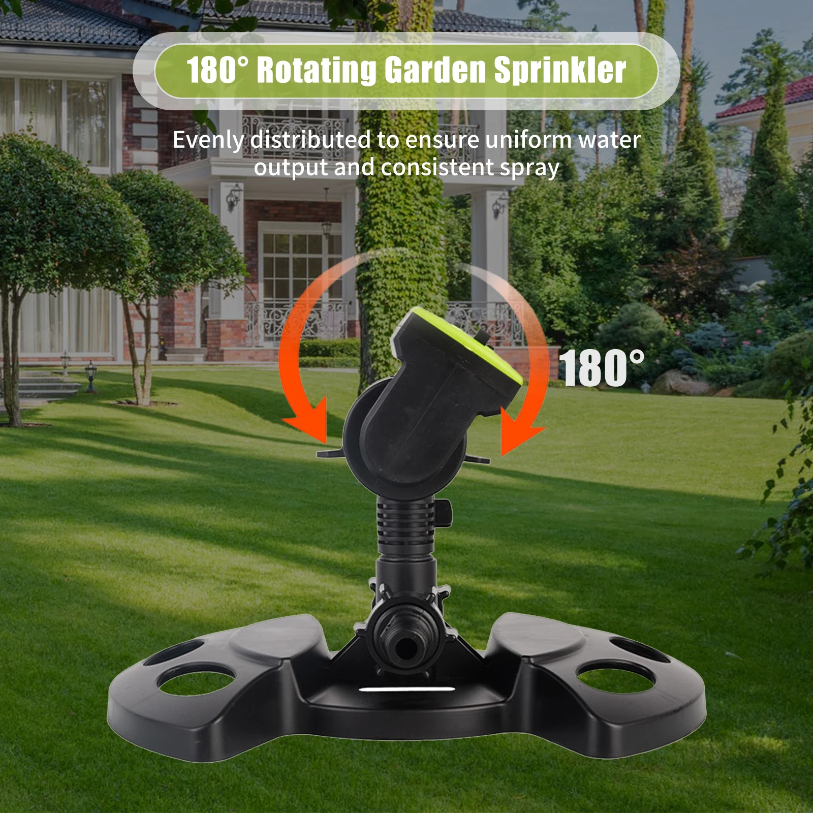 16 Holes Garden Sprinkler 180° Rotating Automatic Watering Irrigation System Outdoor Garden Lawn Patio Courtyard Water Sprayer images - 6