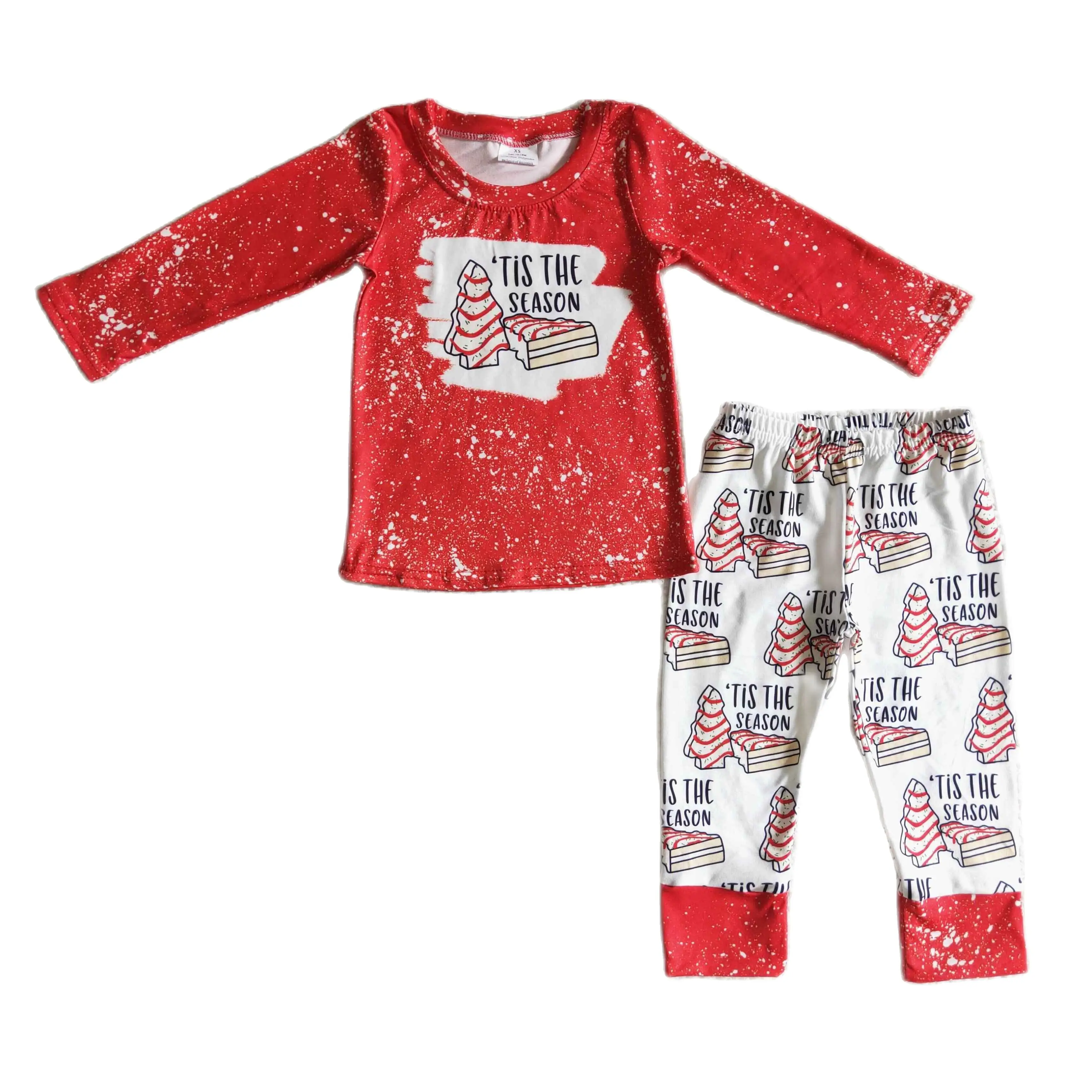 

Рождественская Одежда для мальчиков BLP0090, длинные брюки с длинным рукавом, пижама с принтом рождественской елки