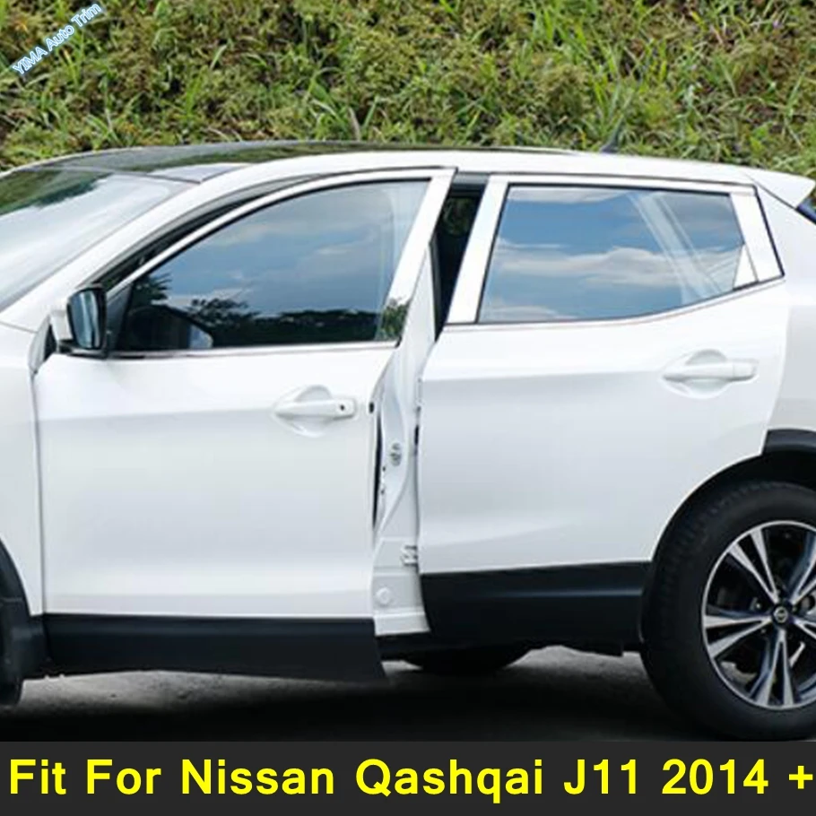 

Стайлинг автомобиля, накладка на окно, наклейка на колонку BC, нержавеющая сталь, подходит для Nissan Qashqai J11 2014-2021 внешние запасные части