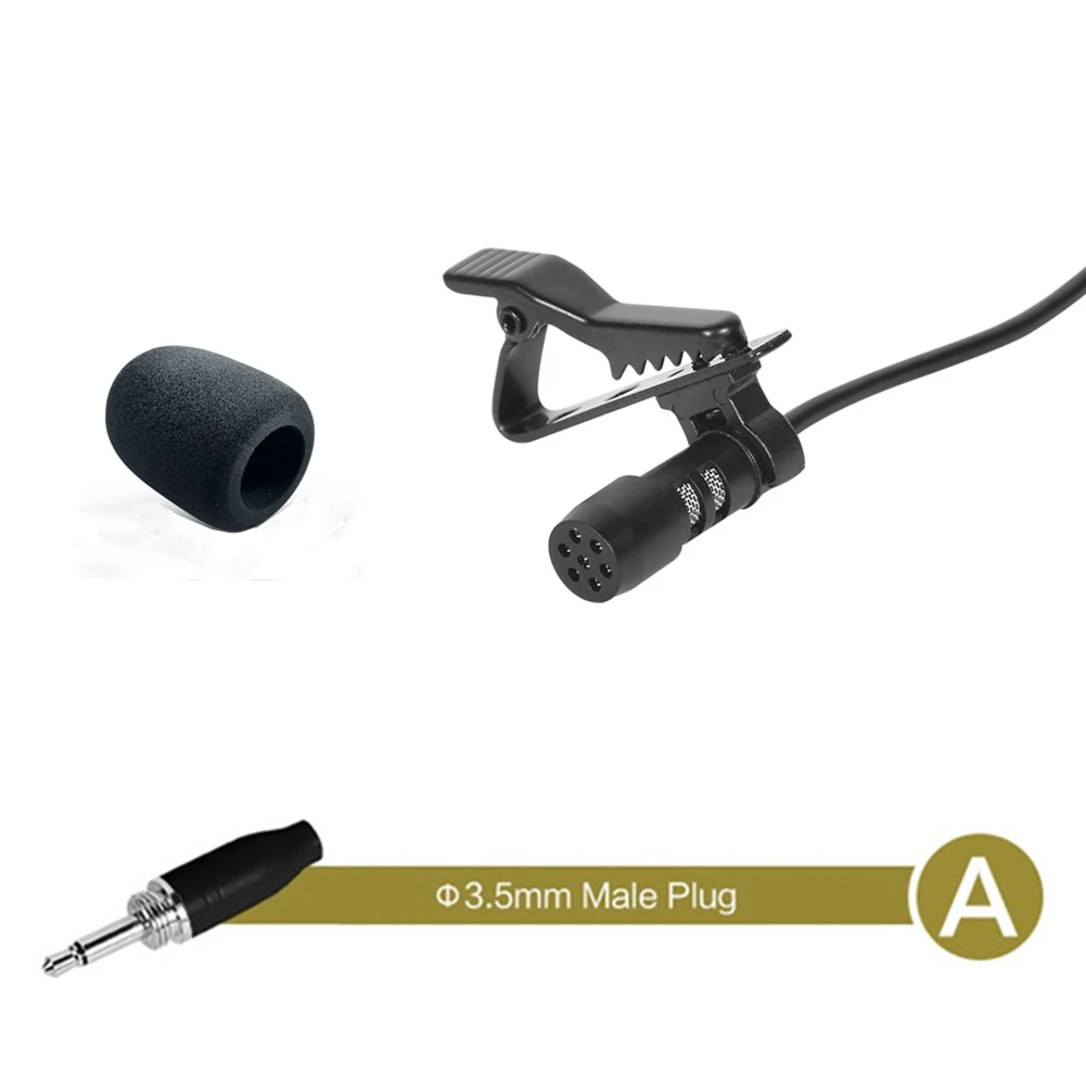 

Durable High Quality Brand New Microphone Portable For Wireless System Black Lavalier Lecturer Minimum With Cover
