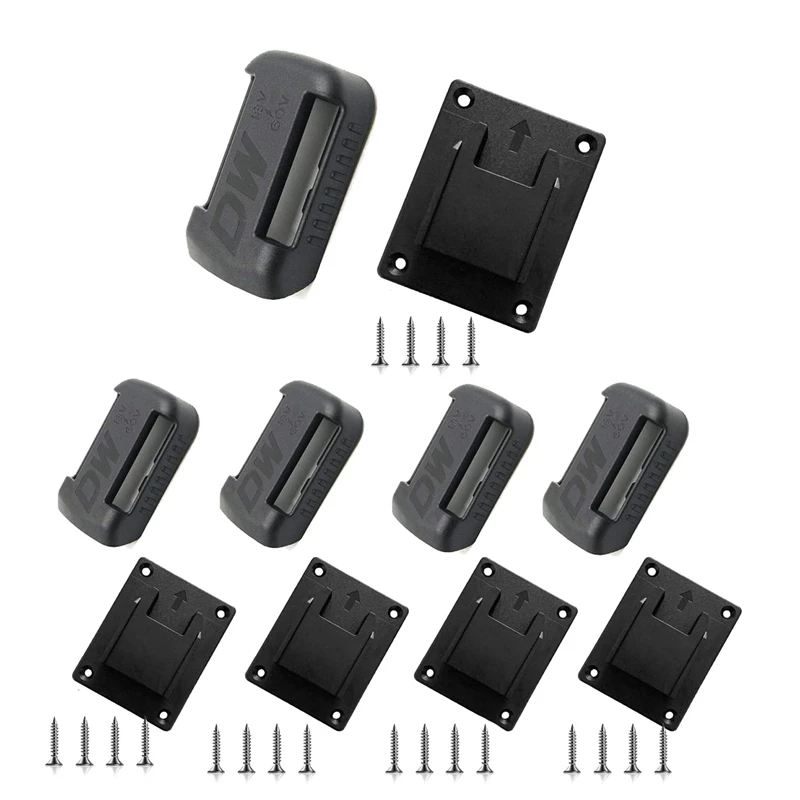 

10 Pcs Power Tool Holders&Battery Mounts For De-Walt 18/20V Drill Mount For M18 Tools Battery&Machine Stand