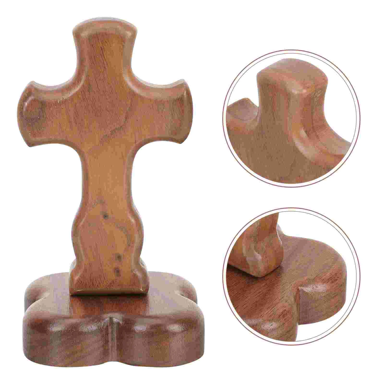 

1 компл. Простой деревянный украшение в форме Креста для домашнего декора, деревянная фотография для дома