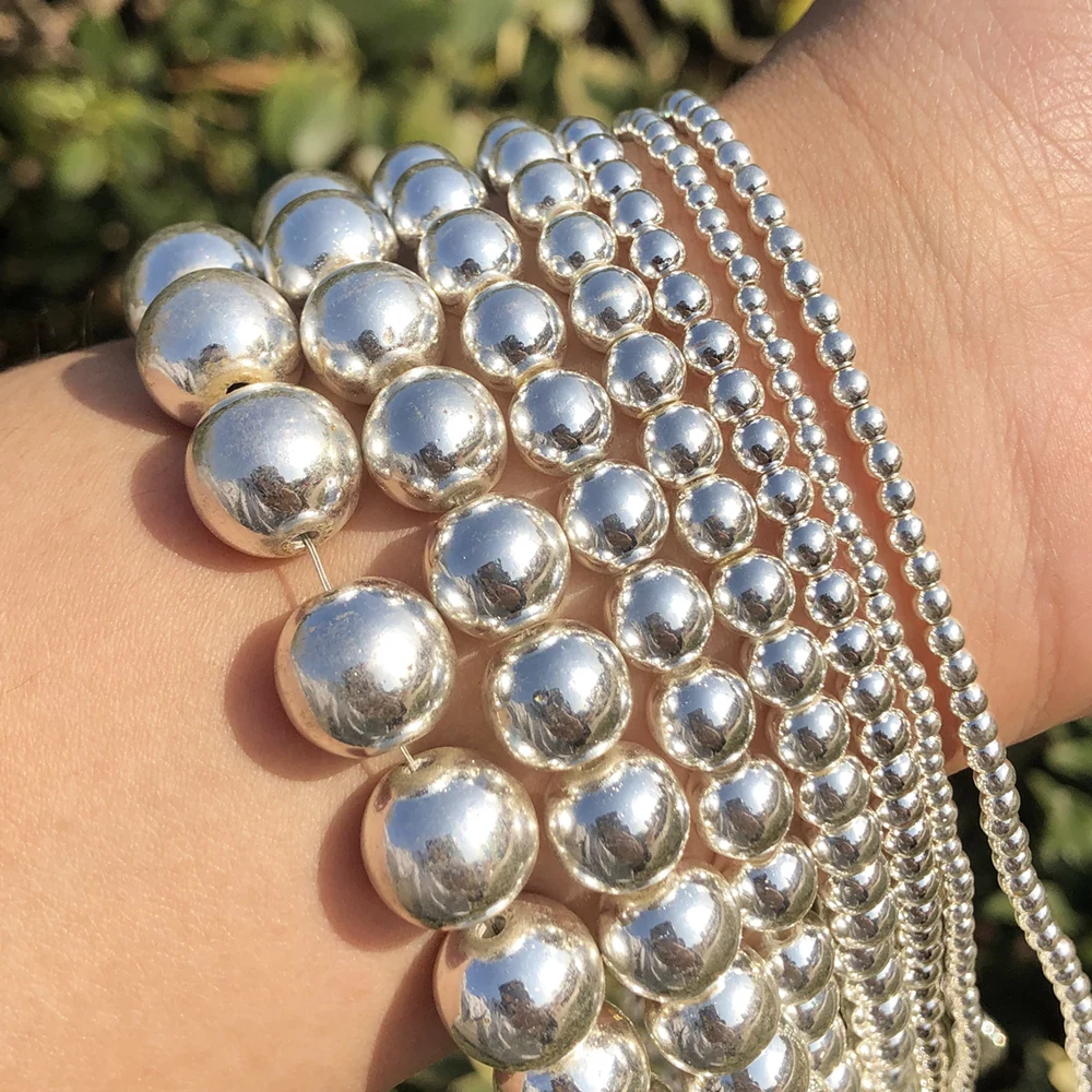 Бусины серебристые и золотистые 46 цветов для изготовления ювелирных изделий