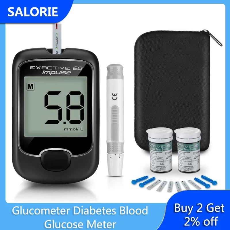 

Blood Glucose Meter Glucometer Kit Diabetes Tester 50 Test Strips Lancets Needles Medical Blood Sugar Detection Meter Healthy