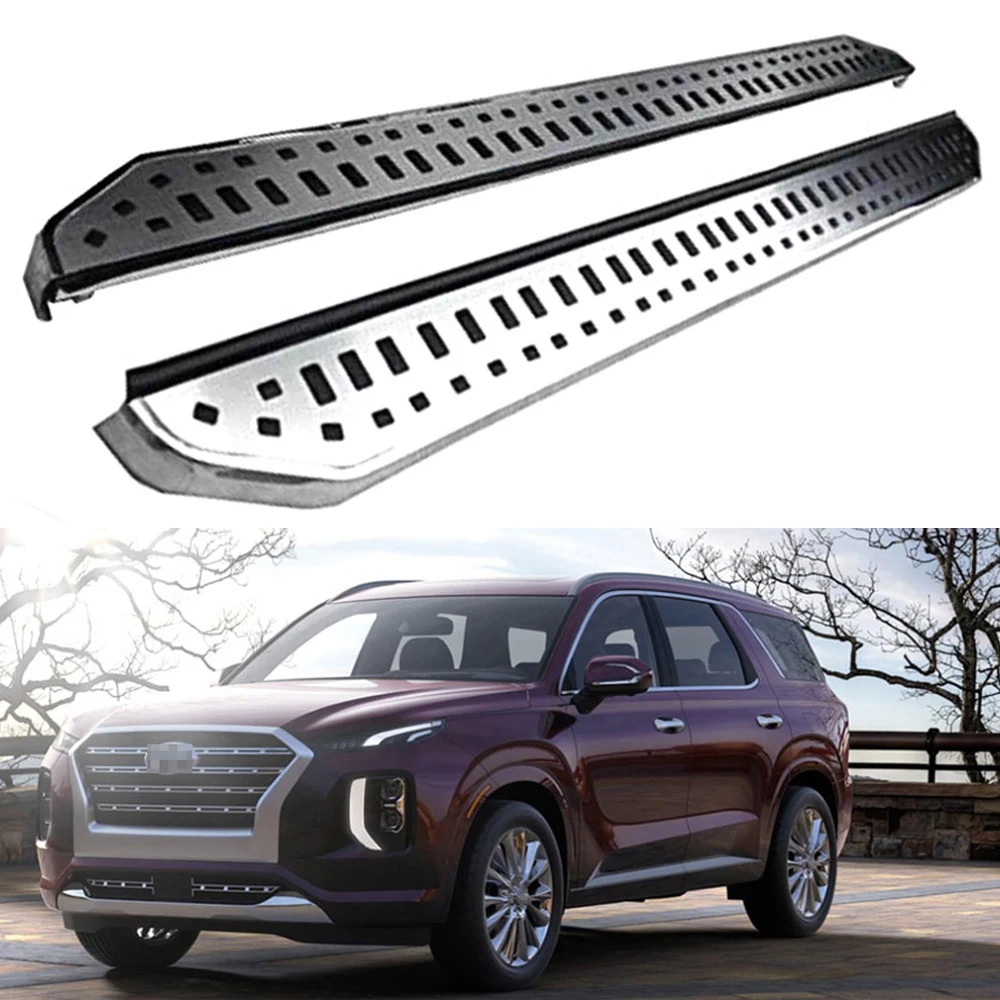 

2Pcs Fits for Hyundai Palisade 2020 2021 2022 2023 Fixed Car Door High Quality Nerf Bar Side Step Running Board
