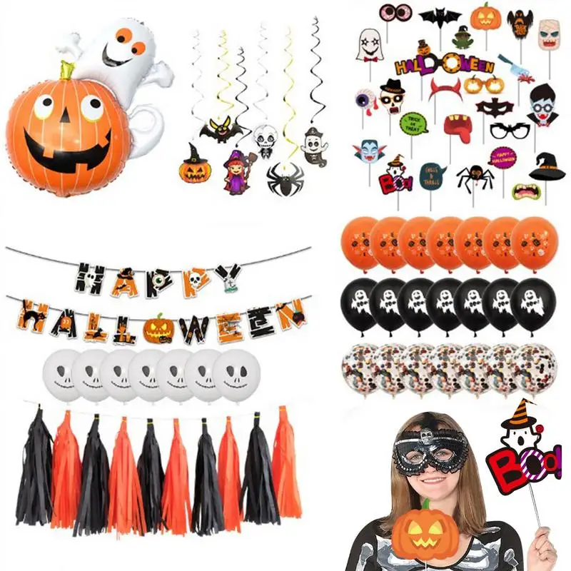 

Halloween Party Decorations Kit Ghost Festival Decorations For Halloween Party Wear-resistant Halloween Background Layout