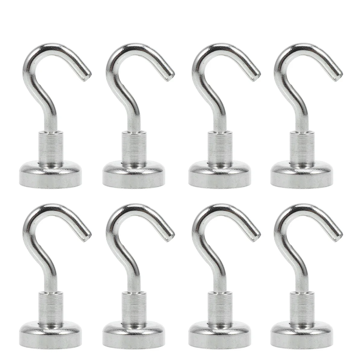 

8 Pcs Magnet Hooks Wall Holder Circular Hanger Magnetic Attraction NdFeB Magnets
