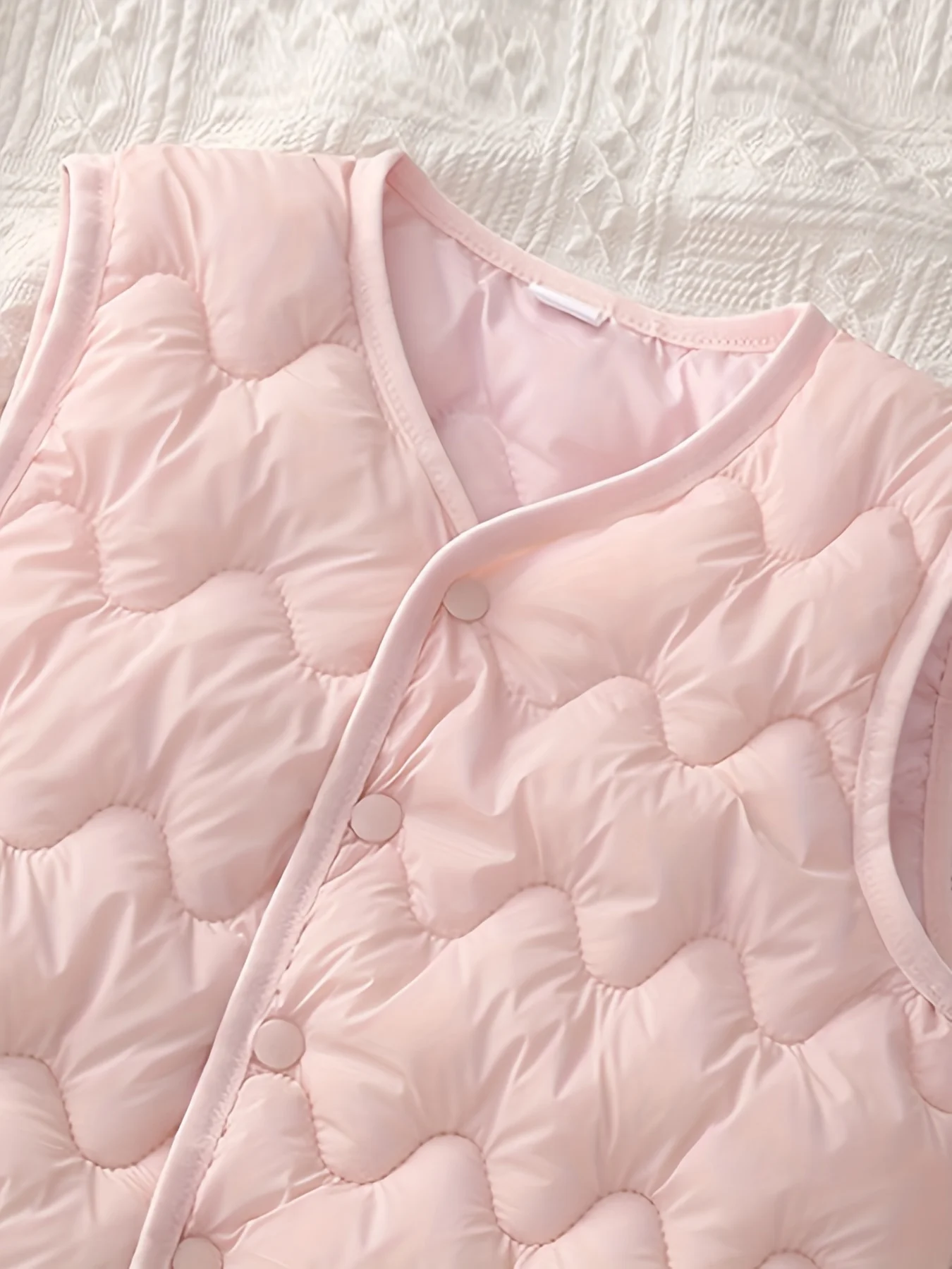 Элегантный Однотонный Кардиган-жилет Для Девочек С V-образным Вырезом Унисекс