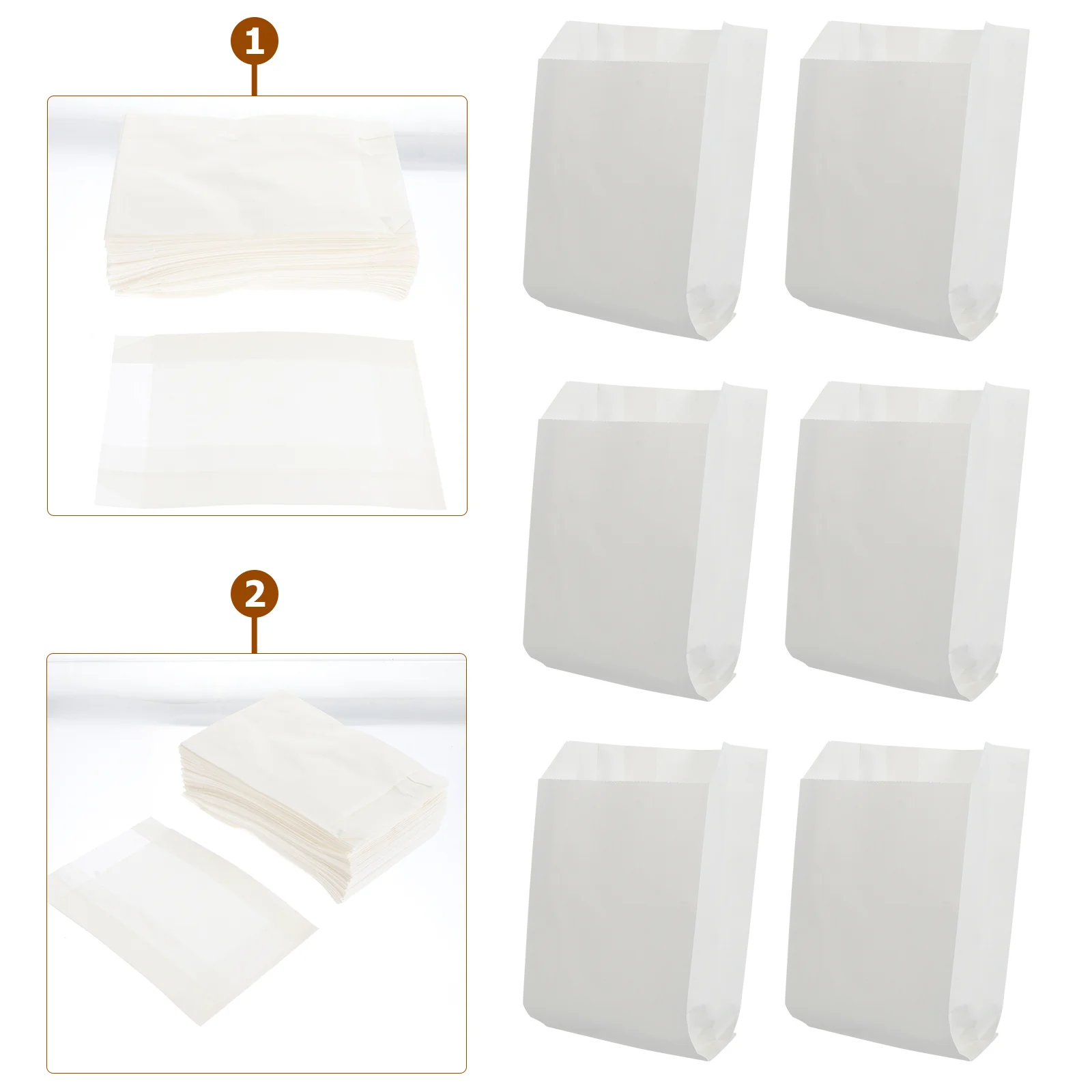 

100Pcs Fried Chicken Takeaway Wrapping Bag Oil Proof Snack Storage Paper Bag