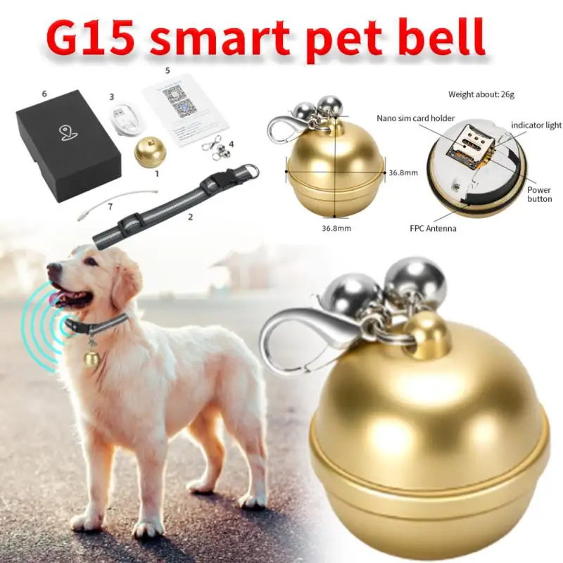 

New Product G15 IP67 Waterproof Pet Collar Gsm Wifi Mini Gps Tracker Long Standby Pet Dog Cat Cat Cattle Sheep Tracking Locator