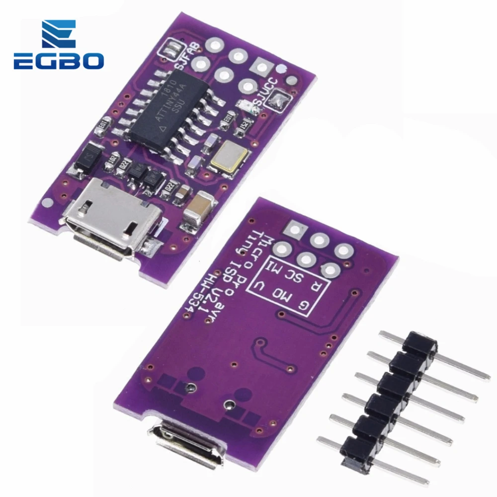 Миниатюрный программатор с Micro USB AVR ISP ATtiny44 ATTiny45 ATTiny85 USBTinyISP модуль программатора