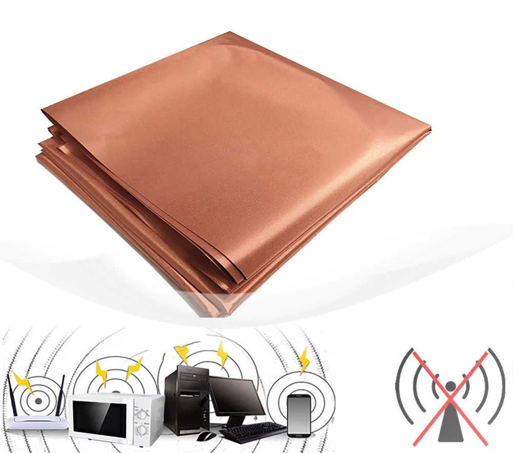 Ткань из чистой меди блокирует RFID/RF-уменьшает EMF/EMI защитные экранирующие сигналы