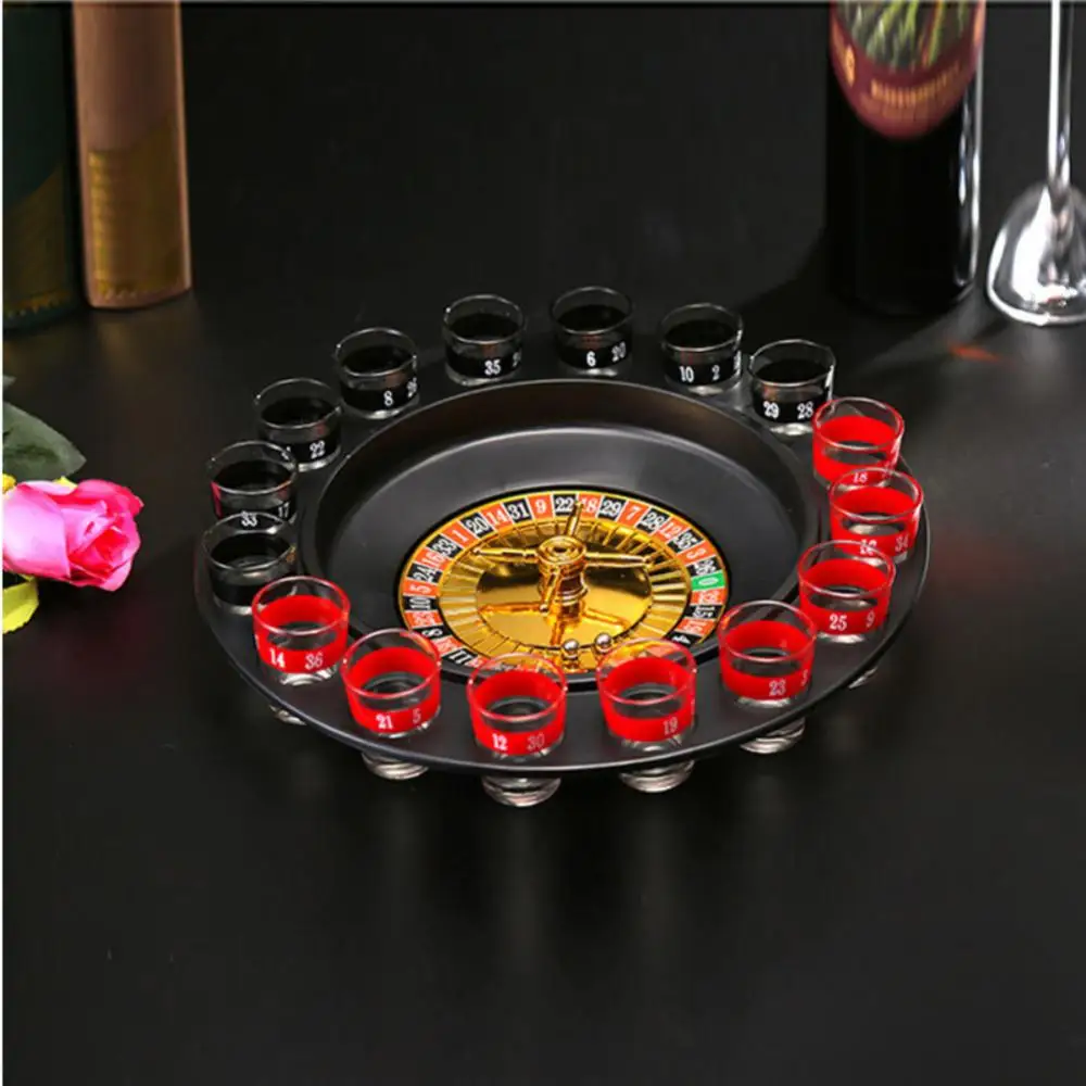 

Turntable Ktv Party Games Russia Turntable Shot Glass 16 Hole Drinking Roulette Game Set 16 Shots Drinking Funny Tool Newest Hot