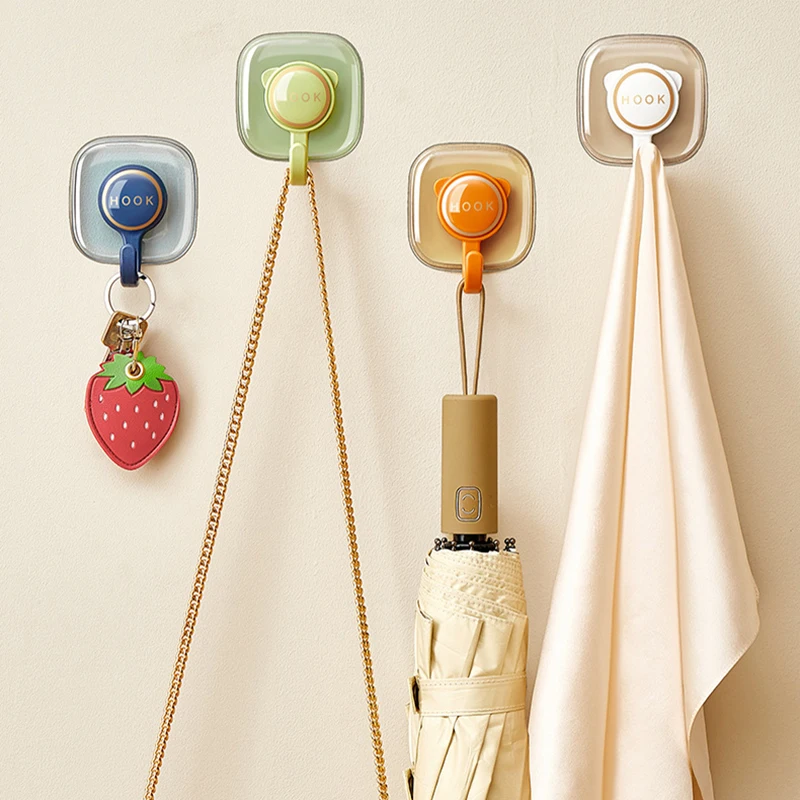

4Pcs Cute Cat Wall Hooks Coat Hat Towel Hook Key Holder Wall Door Hangers Self Adhesive Hooks for Bathroom Kitchen Home Decor