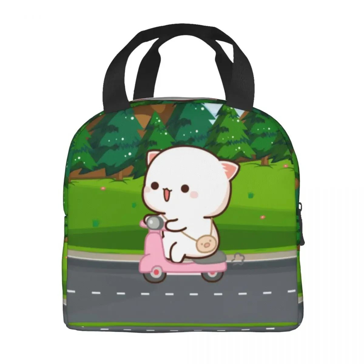 Милые персиковые Изолированные сумки для обеда с котом мочи кемпинга