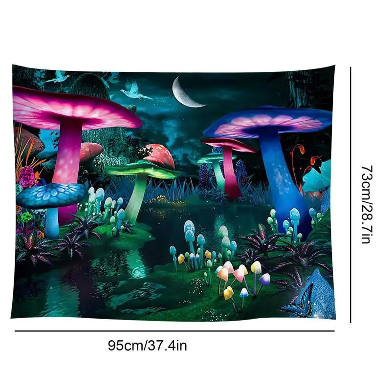 Сказочный гобелен в виде грибов мечты украшение на стену Галактика Космос