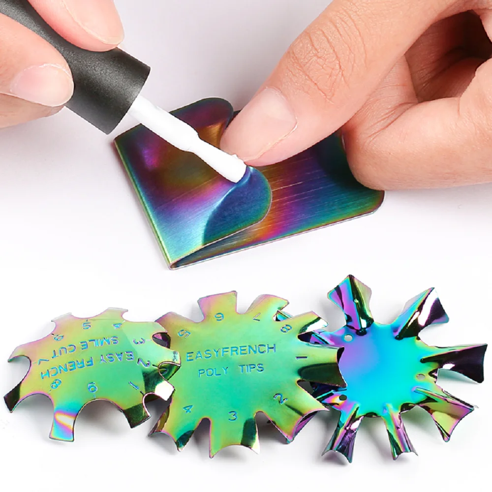 1 шт. трафарет для маникюра с V-образной линией 9 размеров