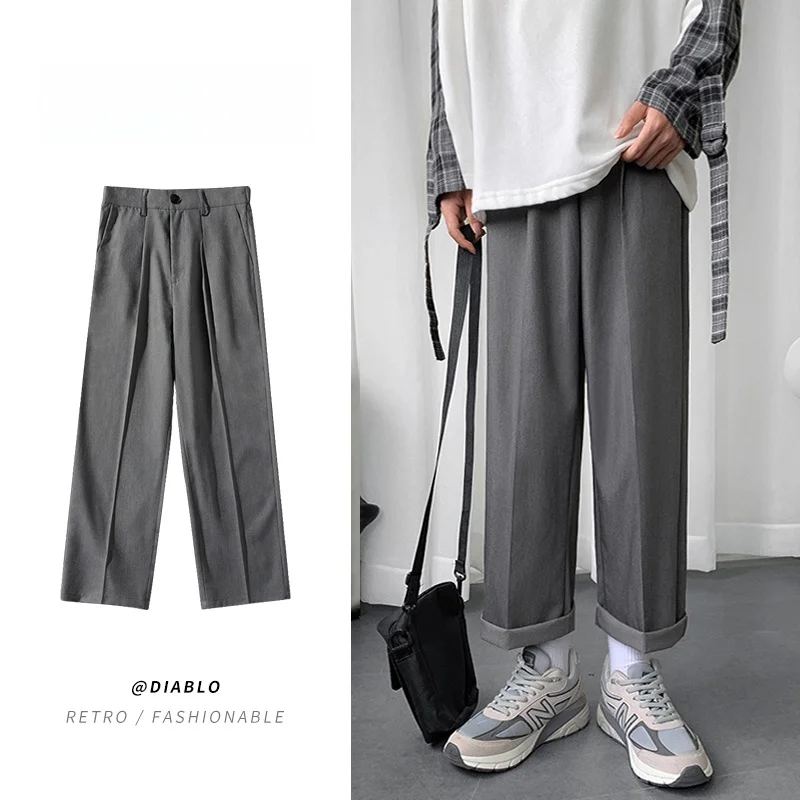 DK Униформа костюмные брюки мужские весенне-осенние модные брендовые свободные