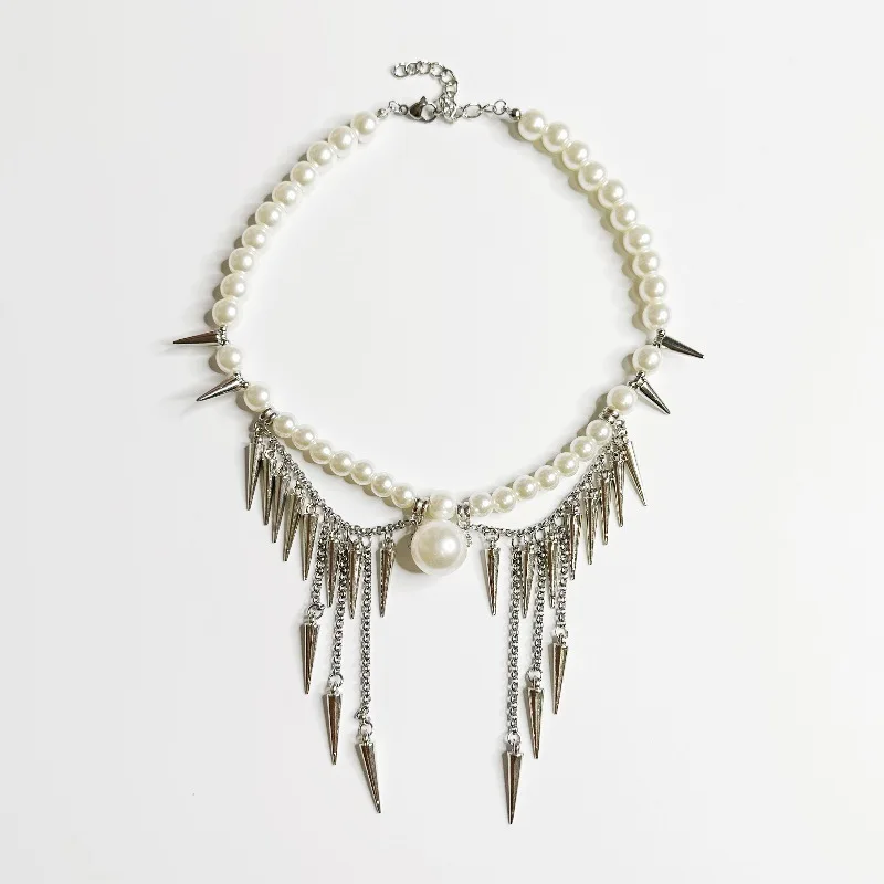 Ожерелье Draweye с заклепками и кисточками для женщин в стиле панк Y2k винтажное