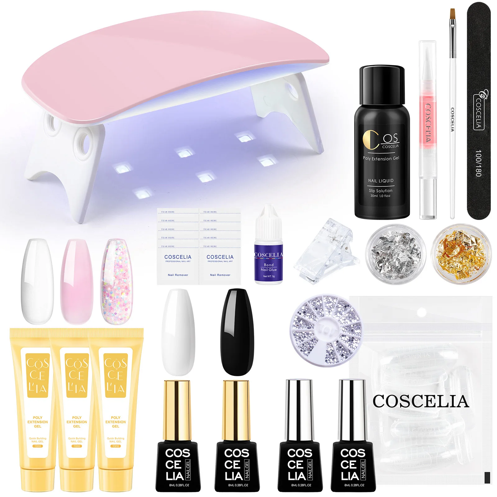 

COSCELIA Gel Nail Polish Semi Permanent Color UV Gel Manicure for Nails Temperature Changing Gel Polish Matte Coat Nail Art Set