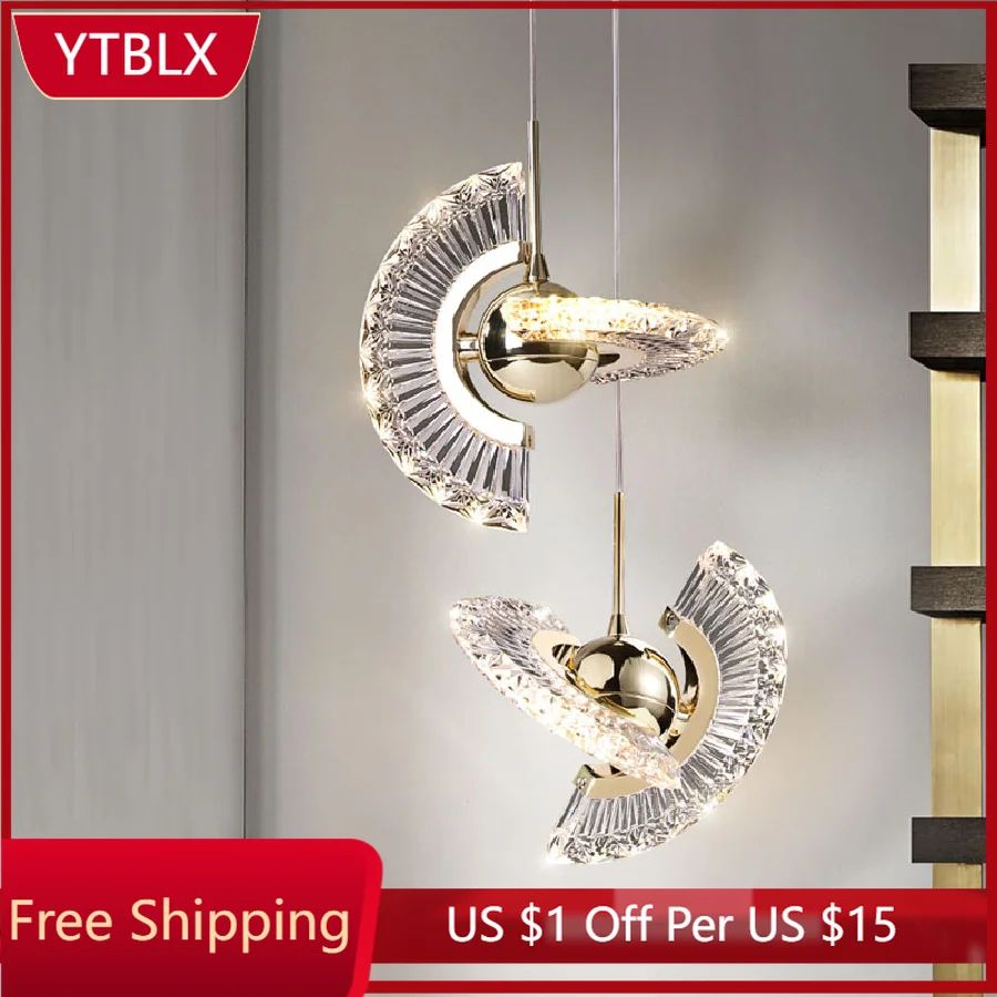 

Modern Flying Saucer Chandelier Glass Led UFO Gold Bedside Hanging Light Indoor Living Room Dining Table Decor Pendant Lamp Bar