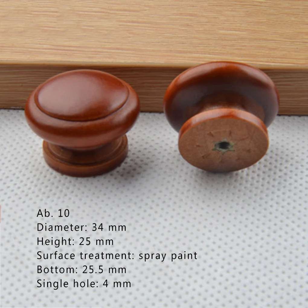 

5pcs Round Wood Knobs Cabinet Furniture Drawer Pulls Handles Kitchen Cupboard Wooden Handle rRound Wood Knobs