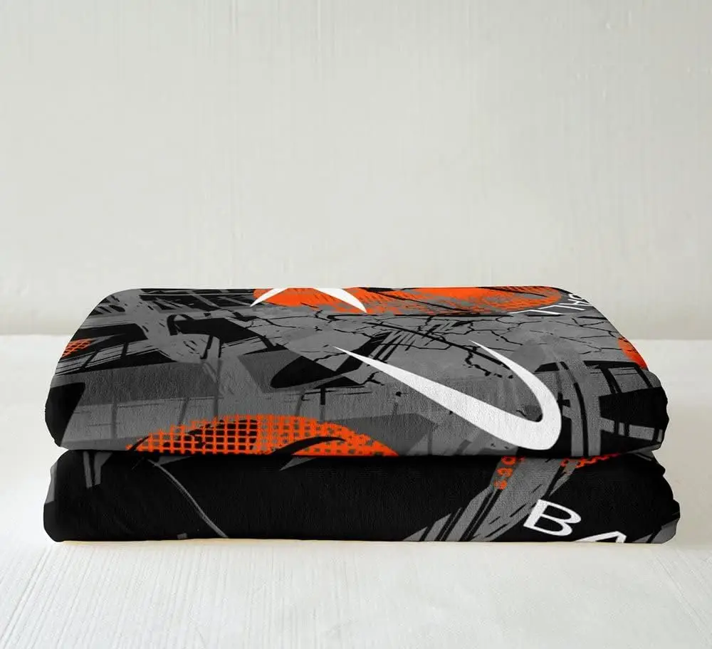 Плюшевое одеяло для баскетбола игровое Спортивное флисовое покрывало кровати