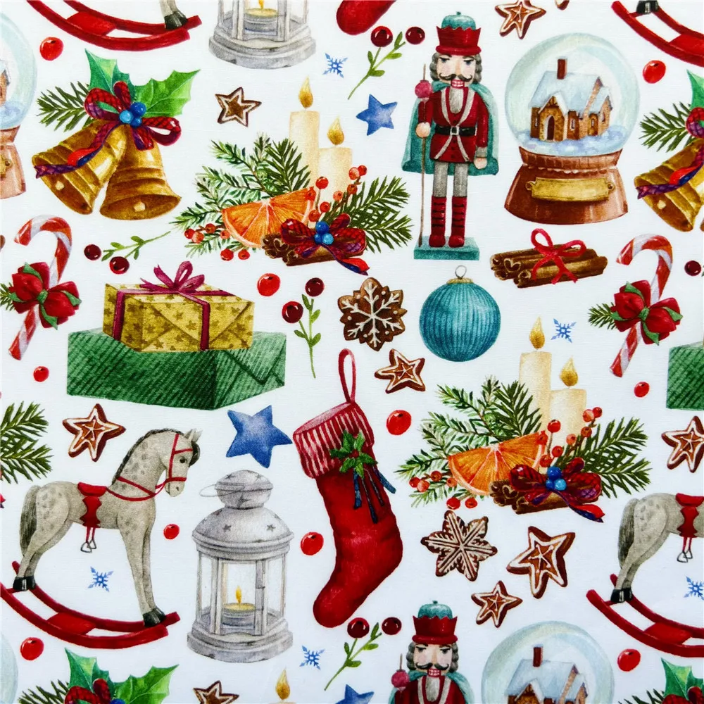 

Wide145cm Рождественский гайковёр, хлопковая ткань, материал для лоскутного шитья, ткань для рукоделия, Рождественский материал