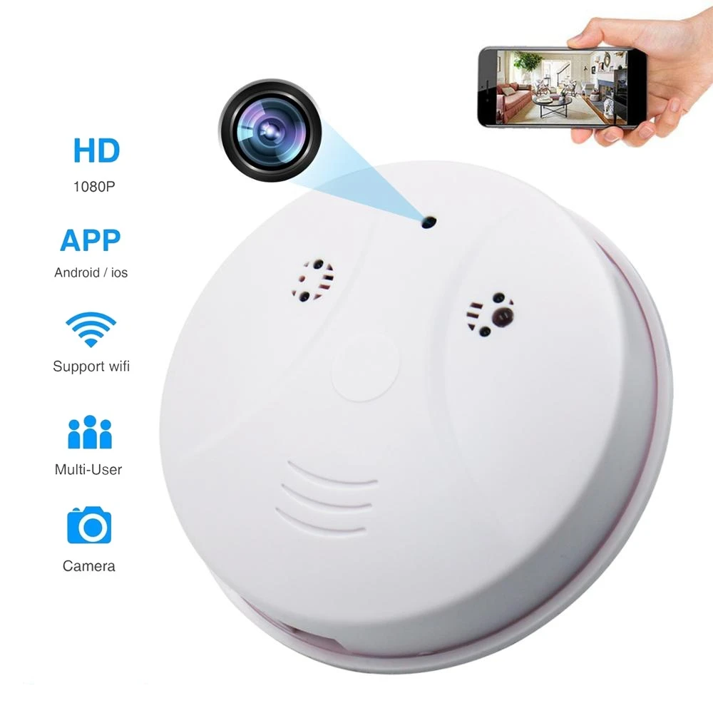 

Wifi Micro Camera Smoke Detector Mini Camcorder Home Security Remote Control 1080P Wireless Video Surveillance Protection Camera