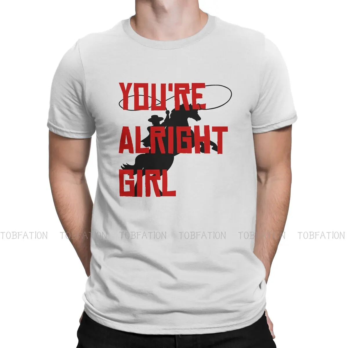 

Red Dead Redemption 100% Cotton TShirts You're Alright Girl Personalize Men's T Shirt Hipster Tops Size S-6XL