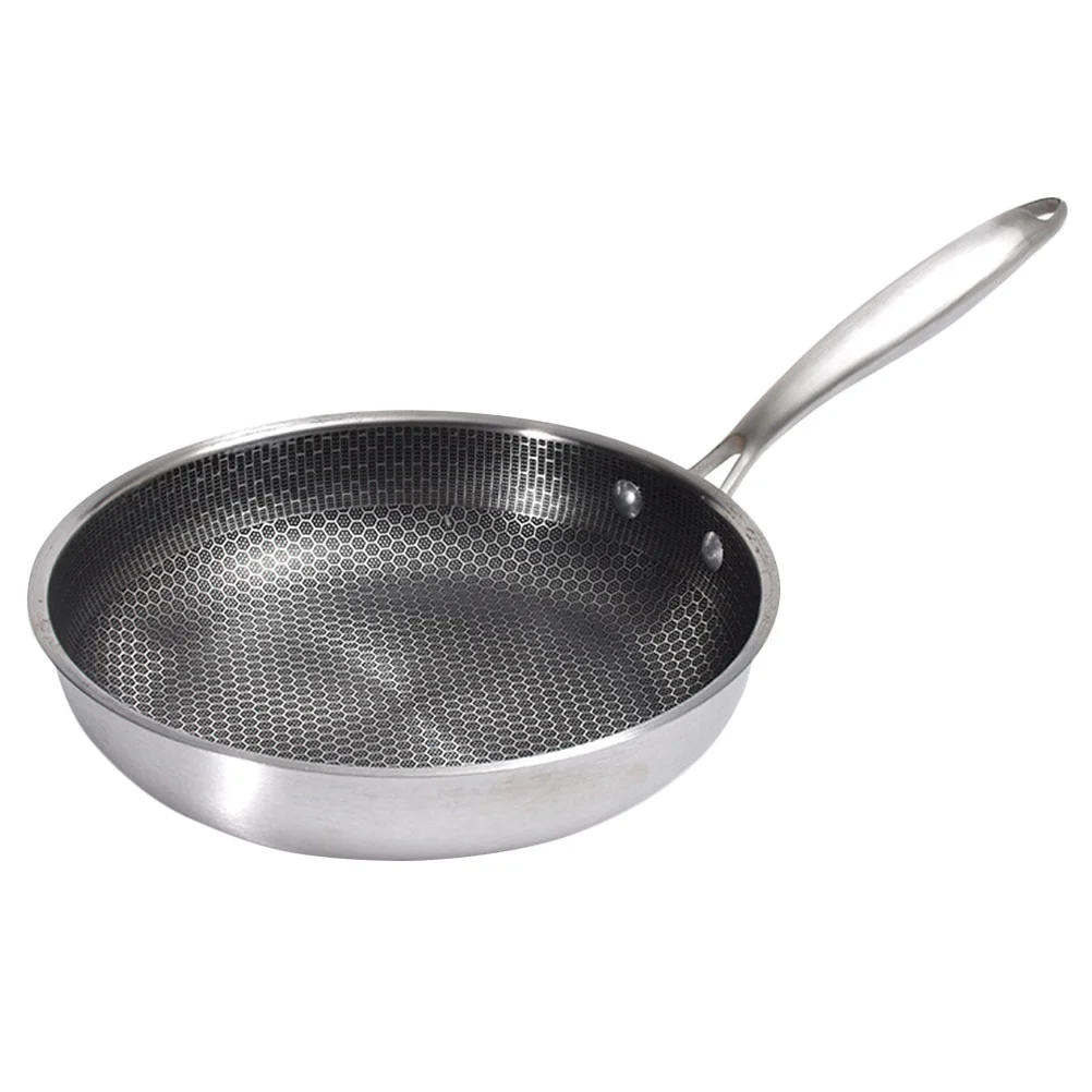

Stainless Steel Wok Non Stick Pans Nonstick Frying Household Egg Honeycomb Cooking Non-stick Outdoor