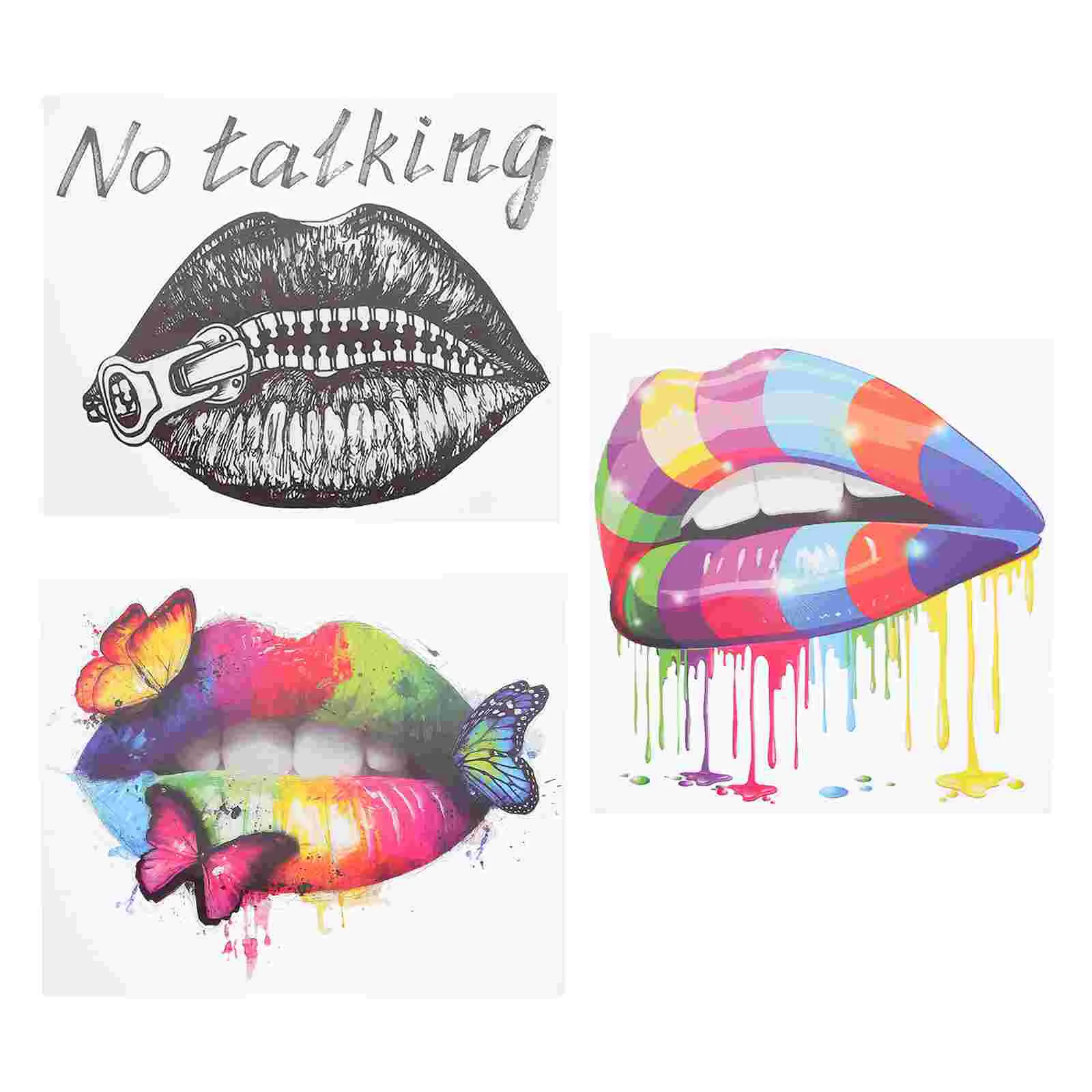 

Lips Transfer Iron Wall Decals Kiss Sticker Mirror Modern Lip Transfers Stickers Clothing Diy Accessories Decal Fashionable Heat