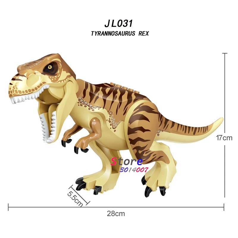 1/Set Jurassic World Tyrannosaurus Rex Carnotaurus Indominus Dinosaur Dragon Indoraptor Attacks Building Blocks toy for children